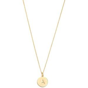 Kate Spade New York Initial Pendant Necklace A Gold